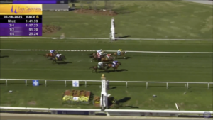 For Love and Honor is third at the wire.